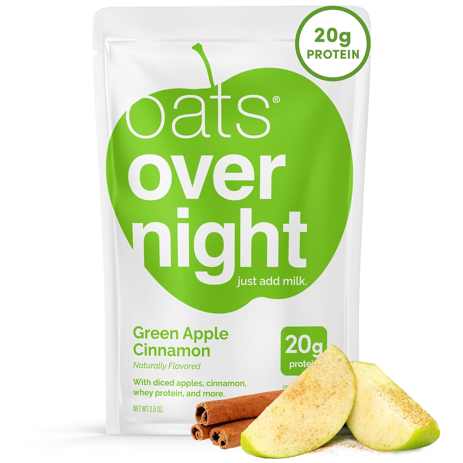 Oats Overnight Green Apple Cinnamon - Protein-Packed Breakfast
