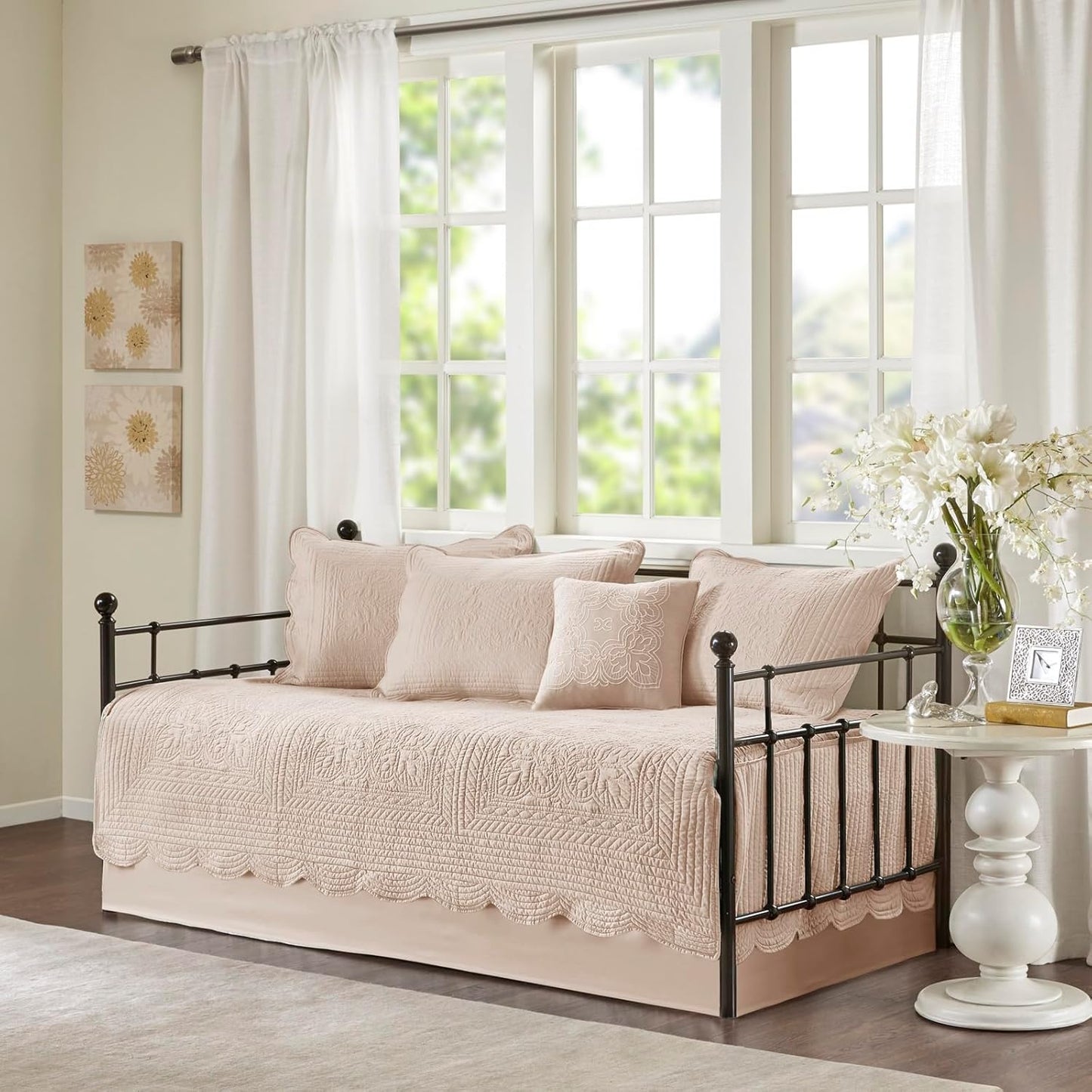 Madison Park Daybed Cover Set with Scalloped Edges for Elegance