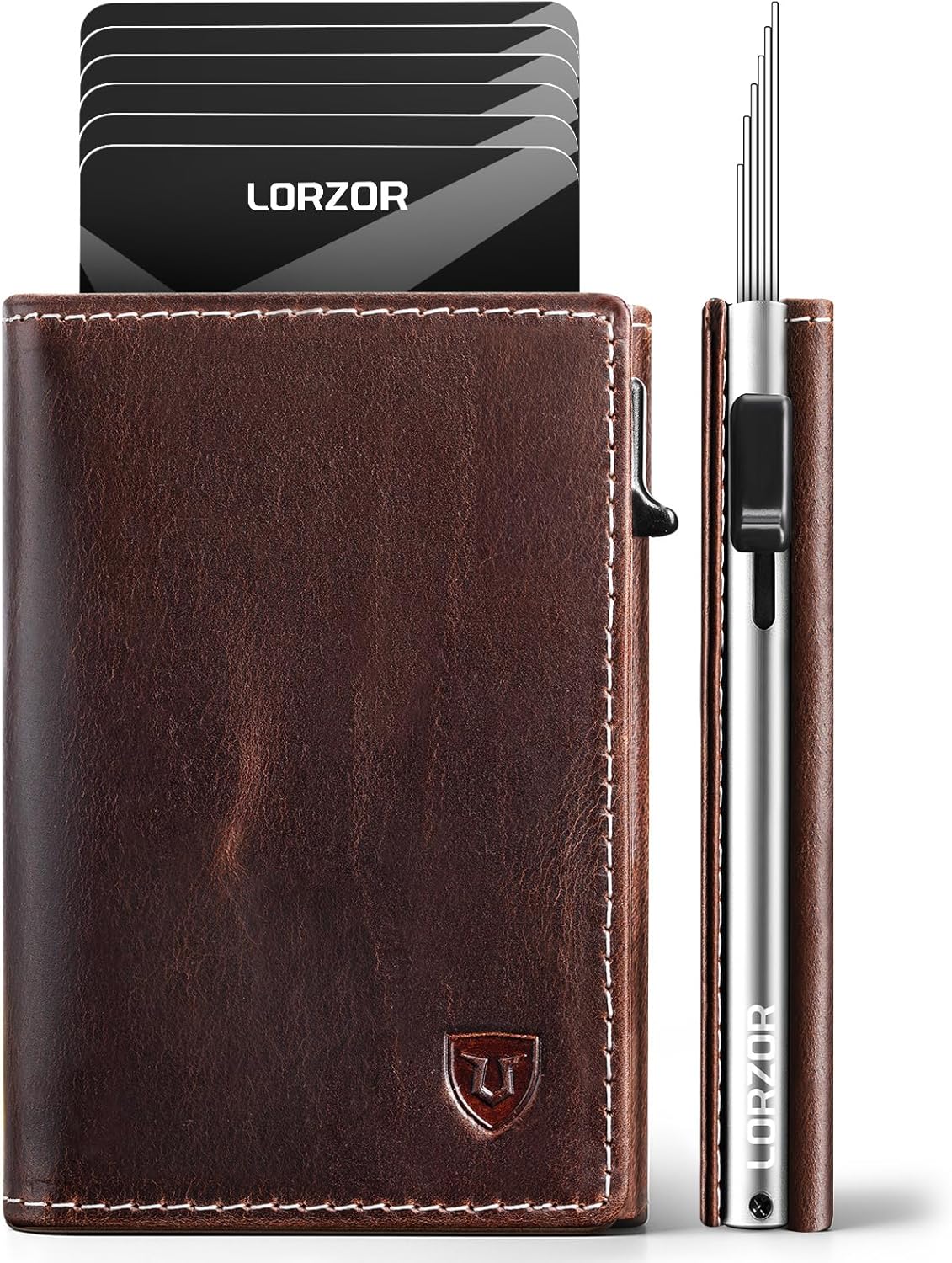 LORZOR Wallet for Men with RFID Blocking and Card Holder