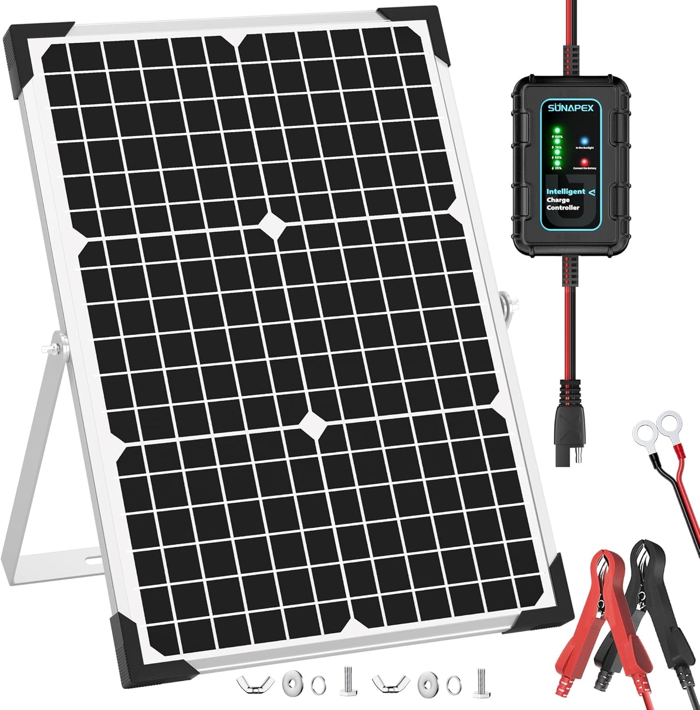 30W Solar Battery Charger for Car RV Marine with Controller