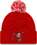 New Era Women's NFL Cozy Cable Knit Cuff Pom Beanie - Official