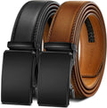 KEMISANT Men Belt 2 Pack Ratchet Leather Belts - Custom Cut Fit