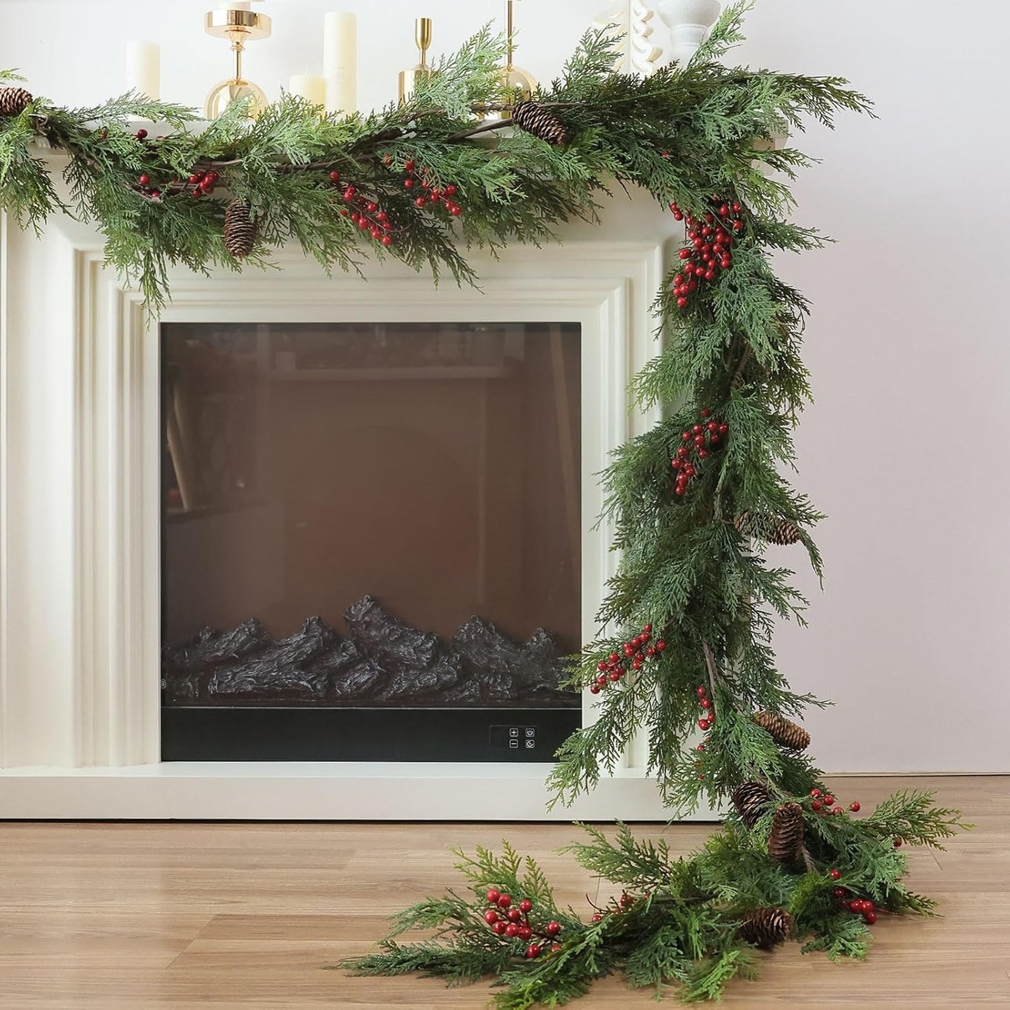 MIZII Christmas Garlands 10FT for Festive Indoor Outdoor Decor