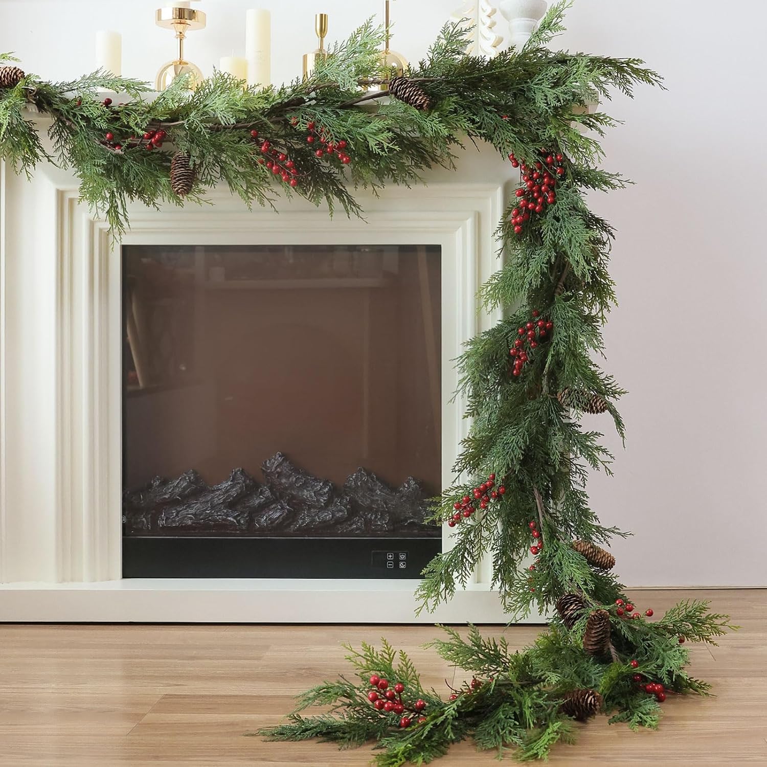 MIZII Christmas Garlands 10FT for Festive Indoor Outdoor Decor