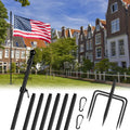 9 FT Stainless Steel Tangle Free Heavy Duty Flag Pole - Stable Outdoor