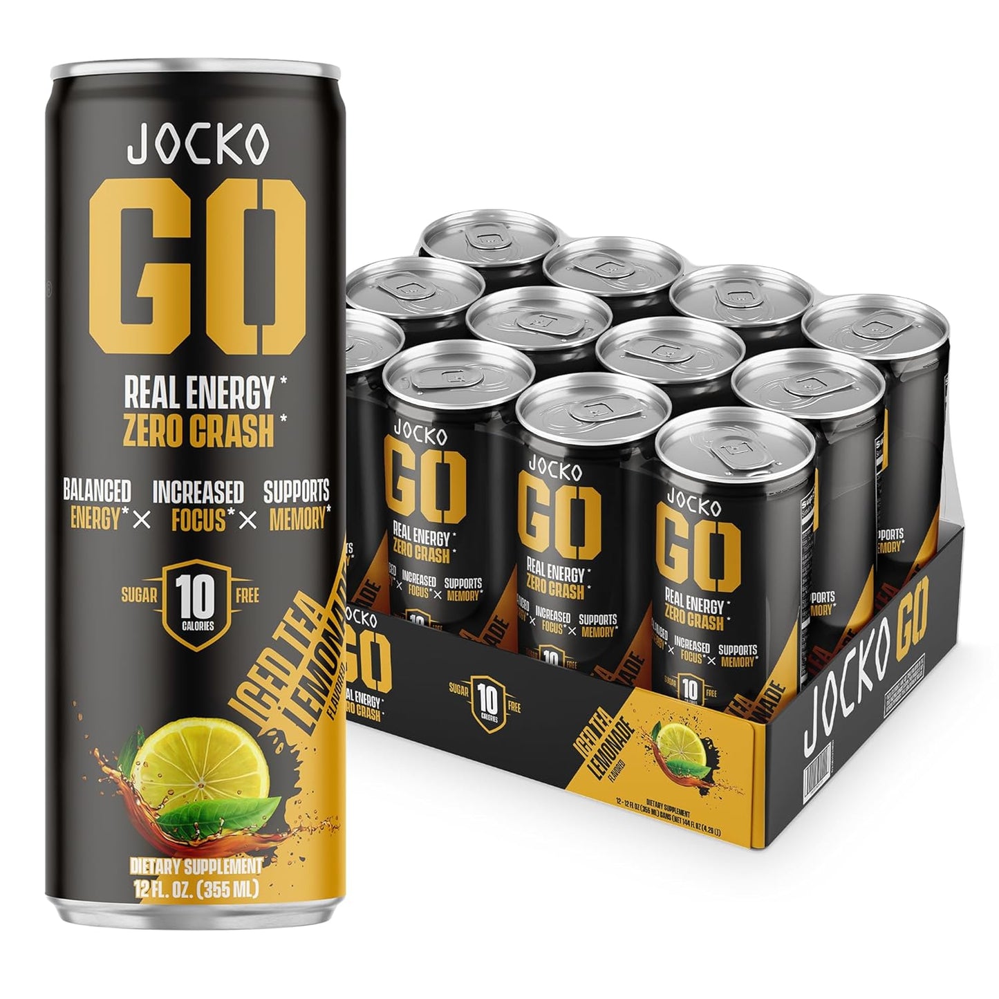 Jocko GO Energy Drink - Sugar Free Nootropic for Focus