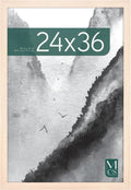 Museum Poster Frame 24x36 Natural Woodgrain - Sleek Large Wall Frame