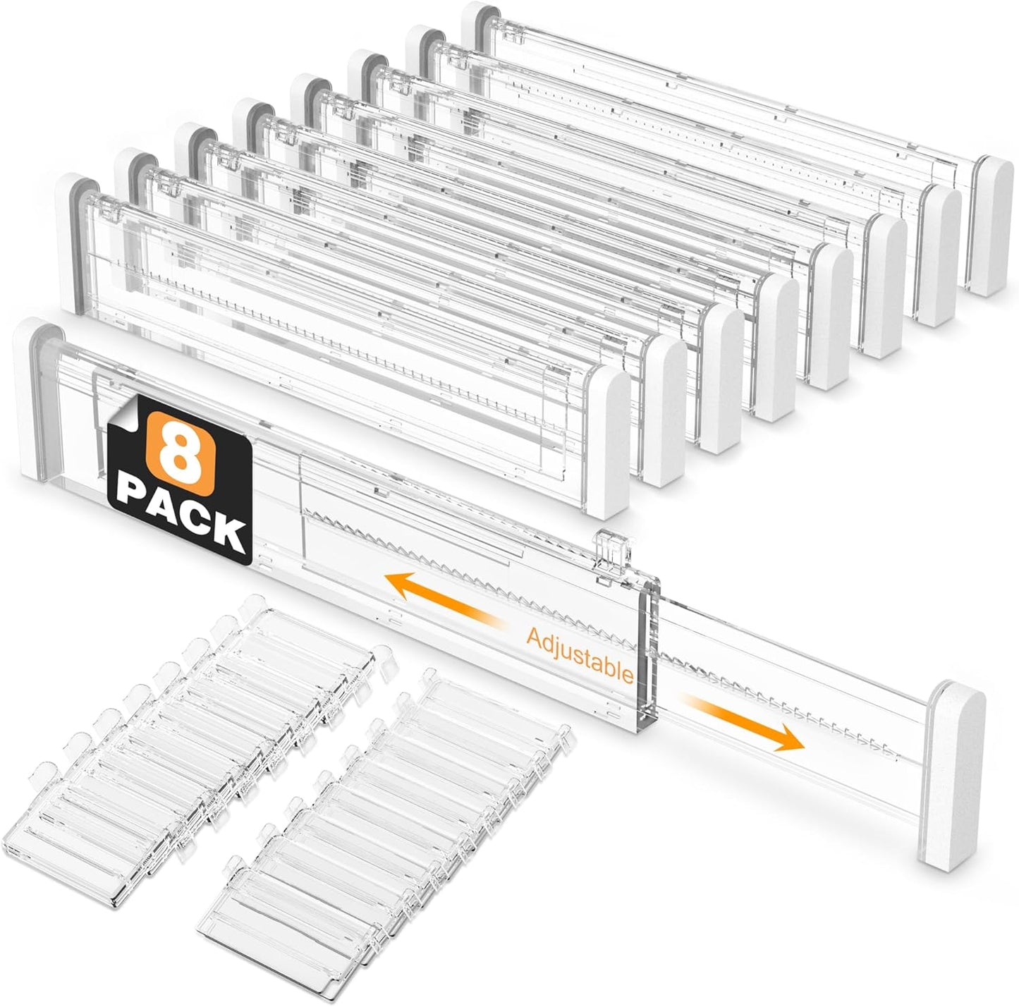 HiYZ Expandable Drawer Dividers for Kitchen and Office Storage