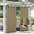 Easy-Going Linen Look Outdoor Curtains for Privacy and Style
