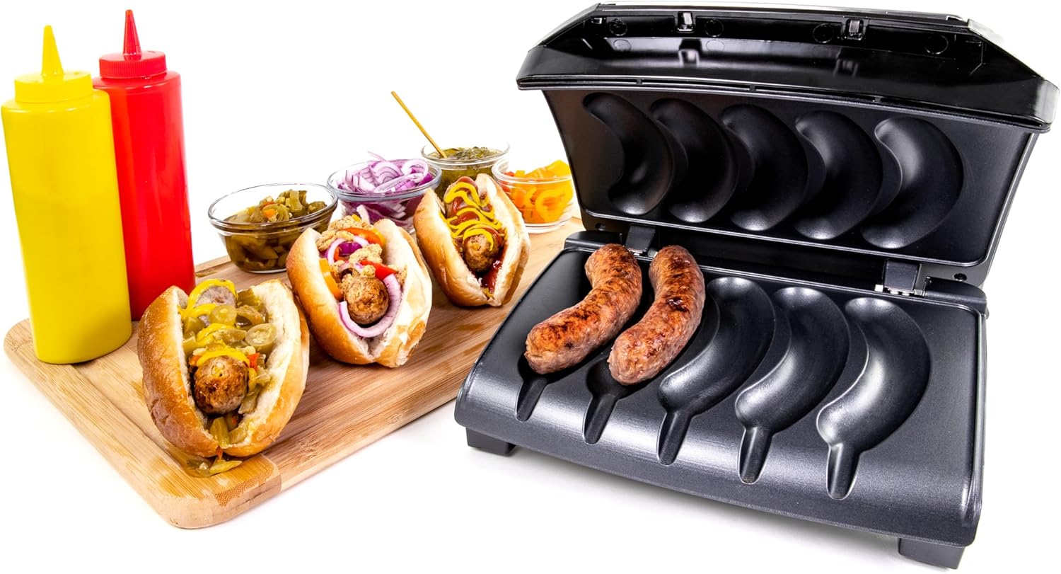 Nostalgia Electric Sausage Grill - Cook 5 Links Easily