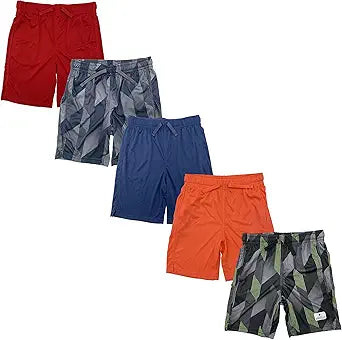 Andrew Scott Boys 7 Pack Active Performance Basketball Shorts