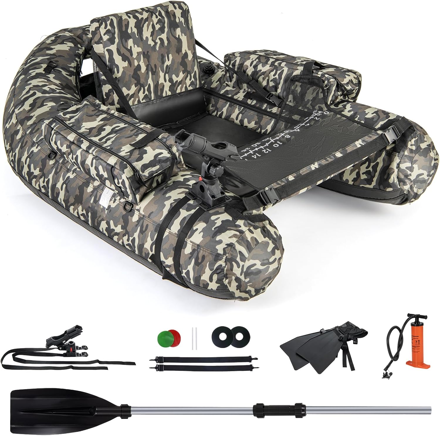 Goplus Inflatable Float Tube for Fishing with High Load Capacity