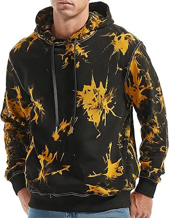 KLIEGOU Mens Tie-Dye Pullover Hooded Sweatshirt Review