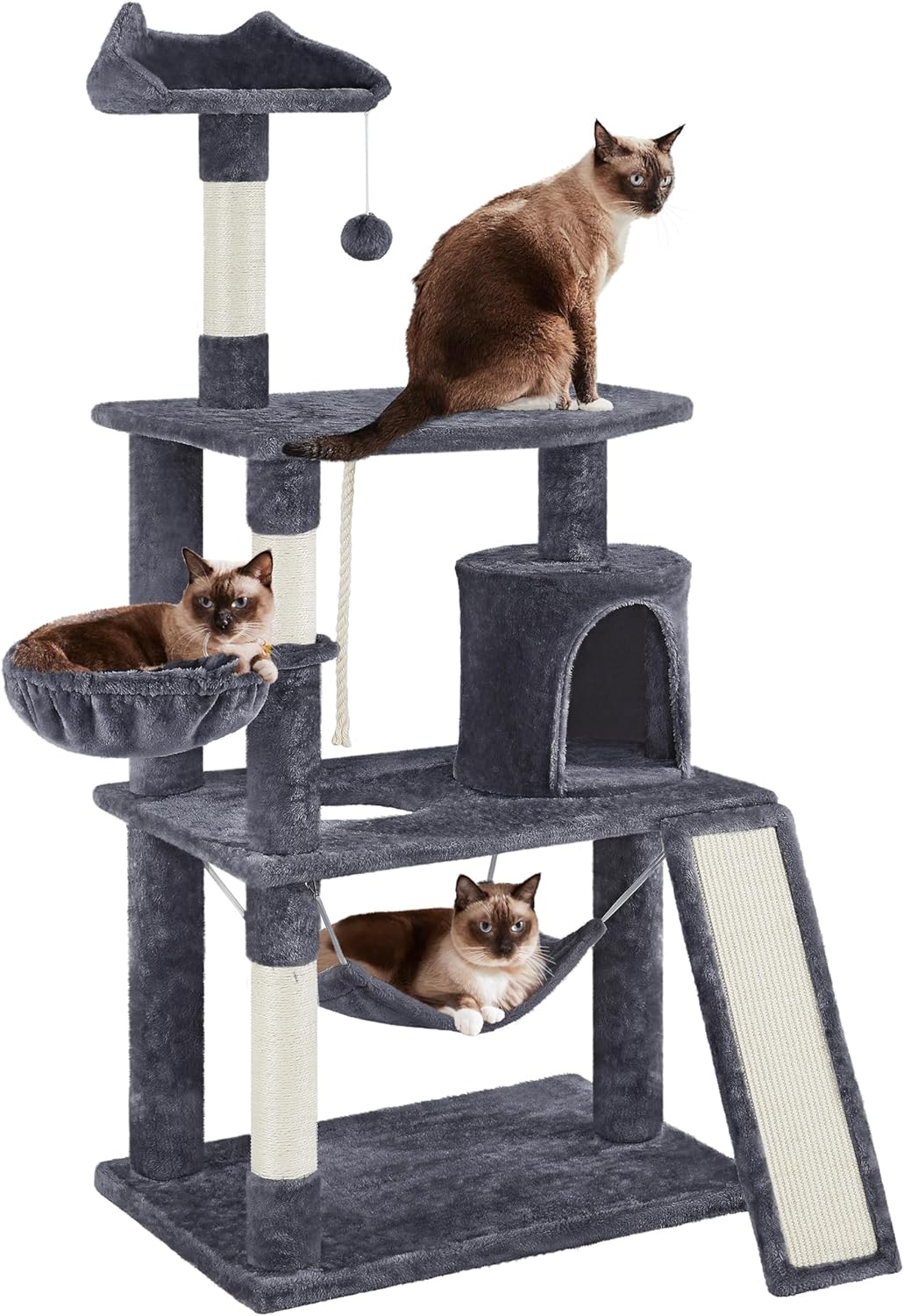 Yaheetech 63.5in Multi-Level Cat Tree Tower for Active Cats