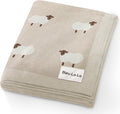 Baby Swaddle Blanket 100% Cotton Knit - Soft Unisex Receiving Blanket