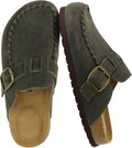 CUSHIONAIRE Canoe Genuine Suede Clogs for Women (Style T7TM)