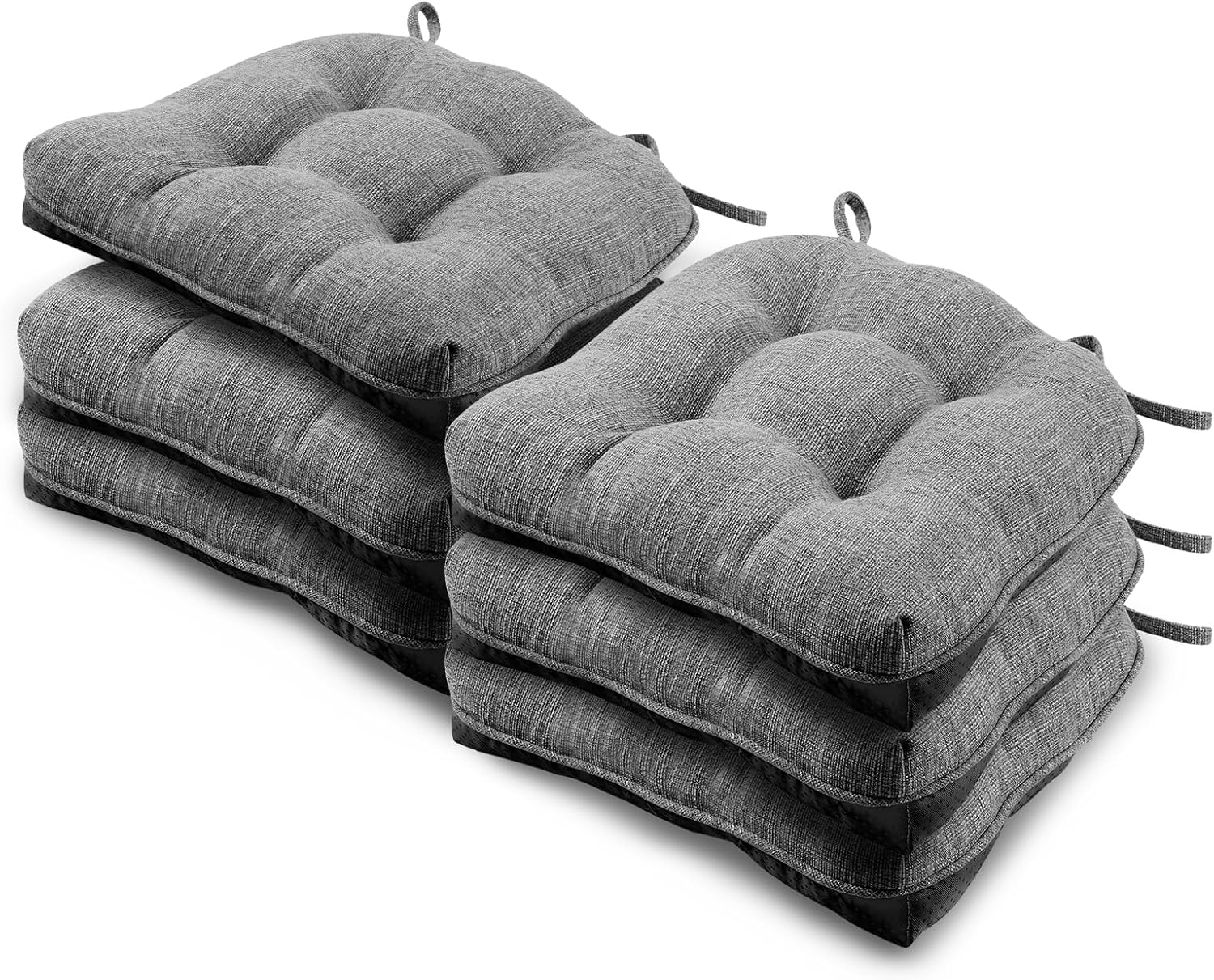 Basic Beyond Dining Chair Cushions 6 Pack with Non Slip Backing