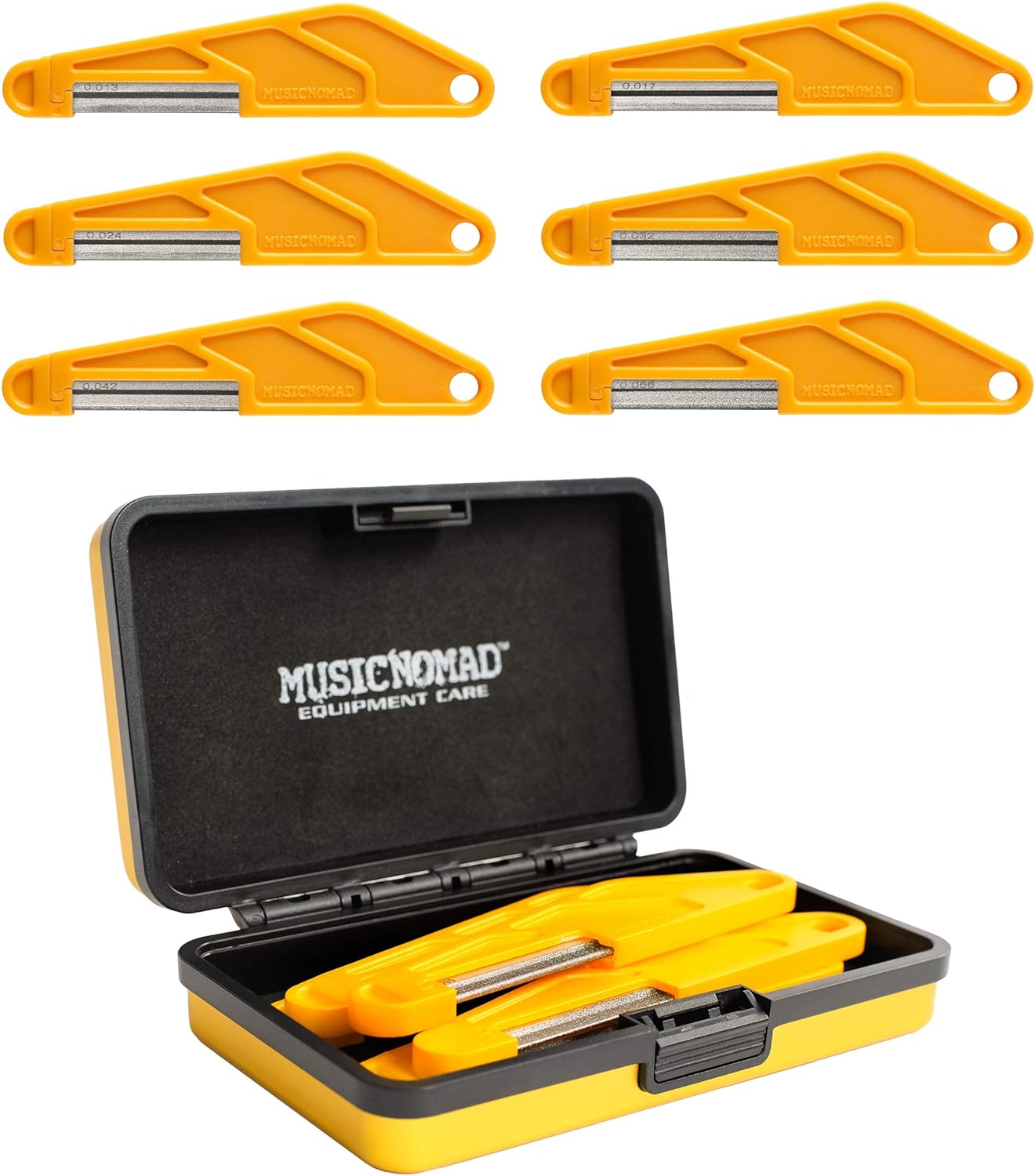 MusicNomad Acoustic Guitar Nut File Set for Light/Medium Strings