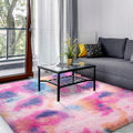 Large Tie-Dyed Shag Carpet for Bedroom and Living Room