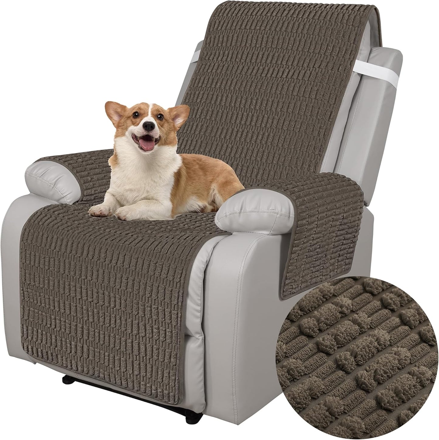 Foxdecor Recliner Chair Covers - Non-Slip Washable Protector