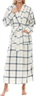 Alexander Del Rossa Womens Long Plush Hooded Bathrobe - Plus Size Cozy