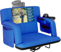Wide Reclining Stadium Seat with Armrests and Pockets