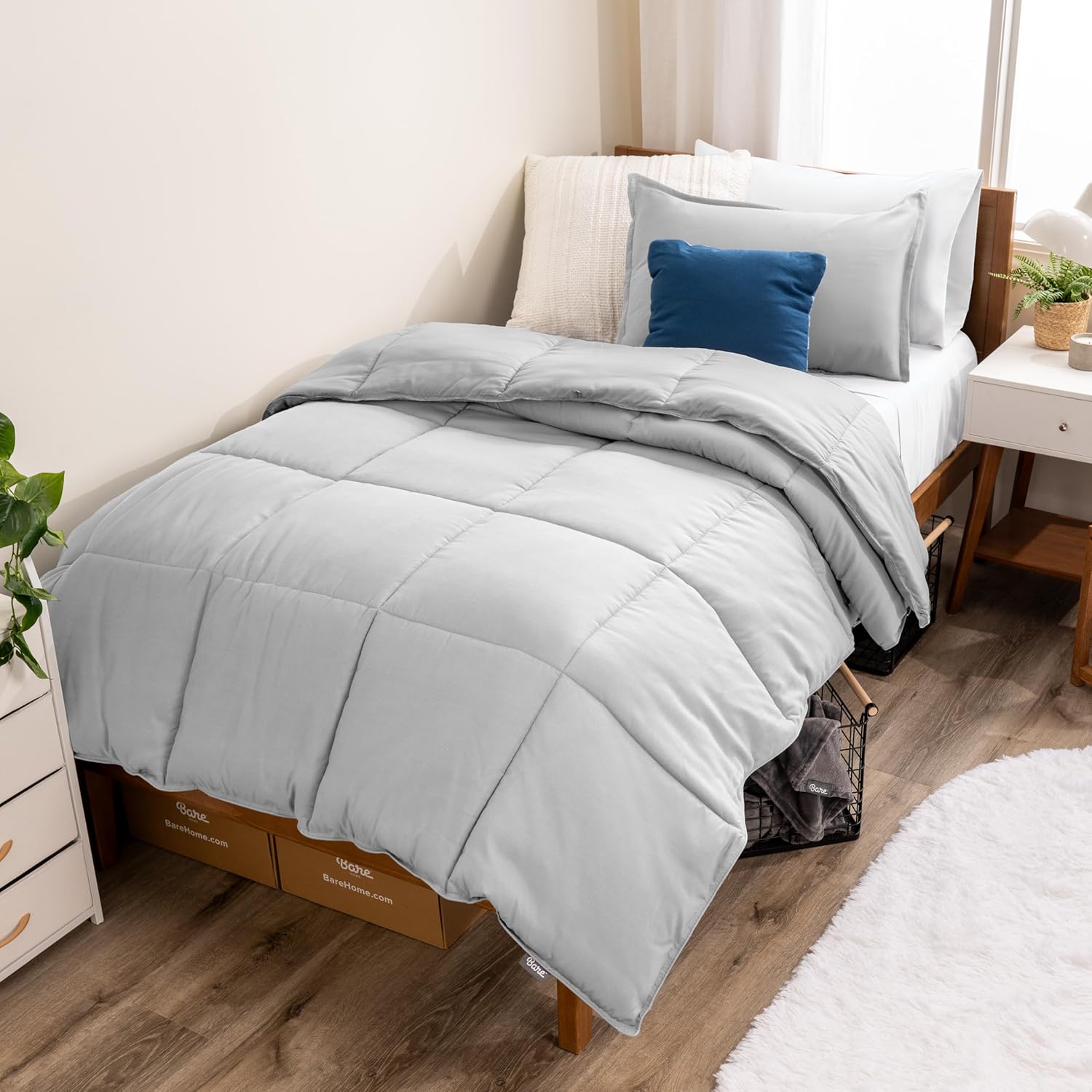 Bare Home Comforter Set - Ultra-Soft Goose Down Alternative