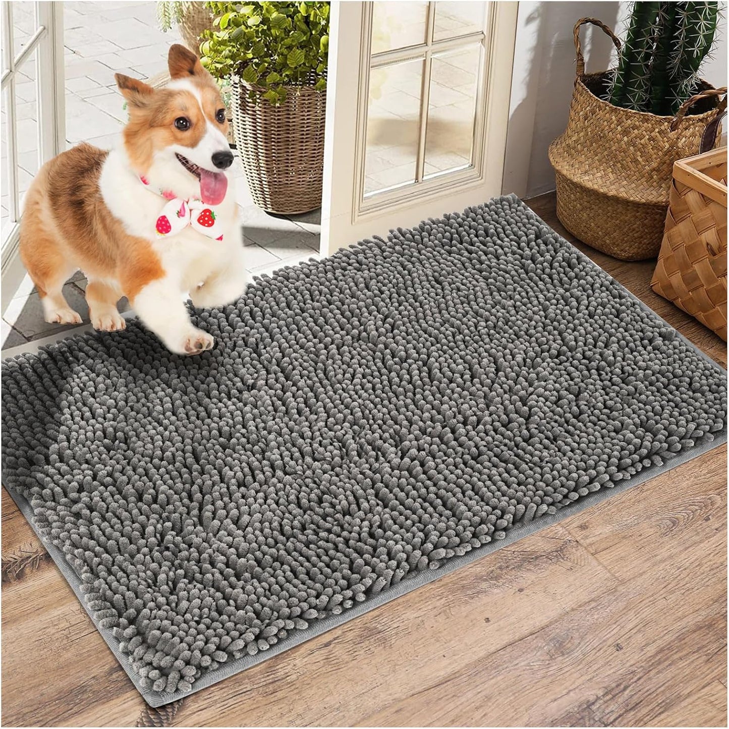 Washable Soft Microfiber Mud Mats for Dogs - Large 59in x 35