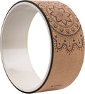 Navaris Cork Yoga Wheel - Enhance Flexibility, Deepen Poses