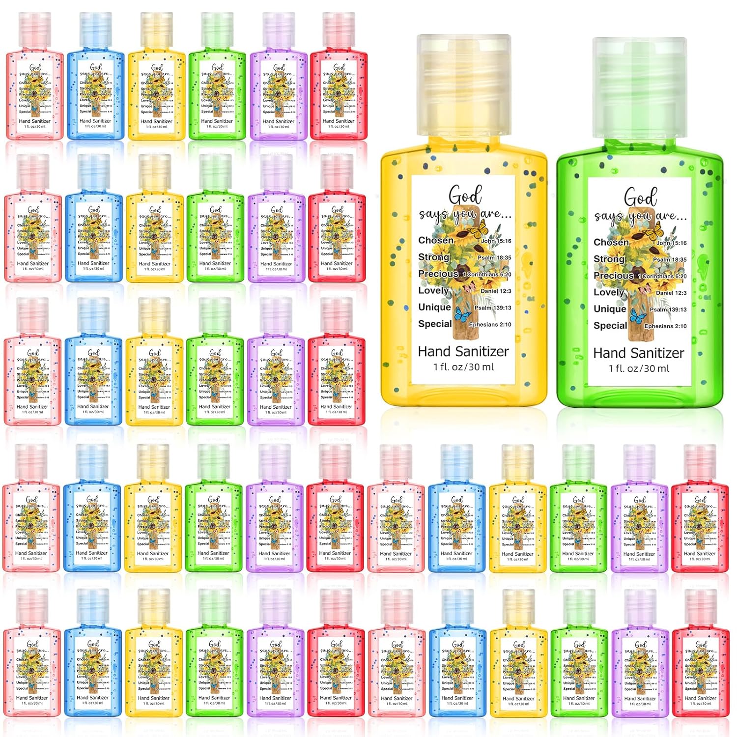 Christian Mini Hand Sanitizer Bulk with Sunflower Pattern Gifts