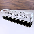 Artblox Office Desk Name Plate Personalized - Elegant Acrylic Desk