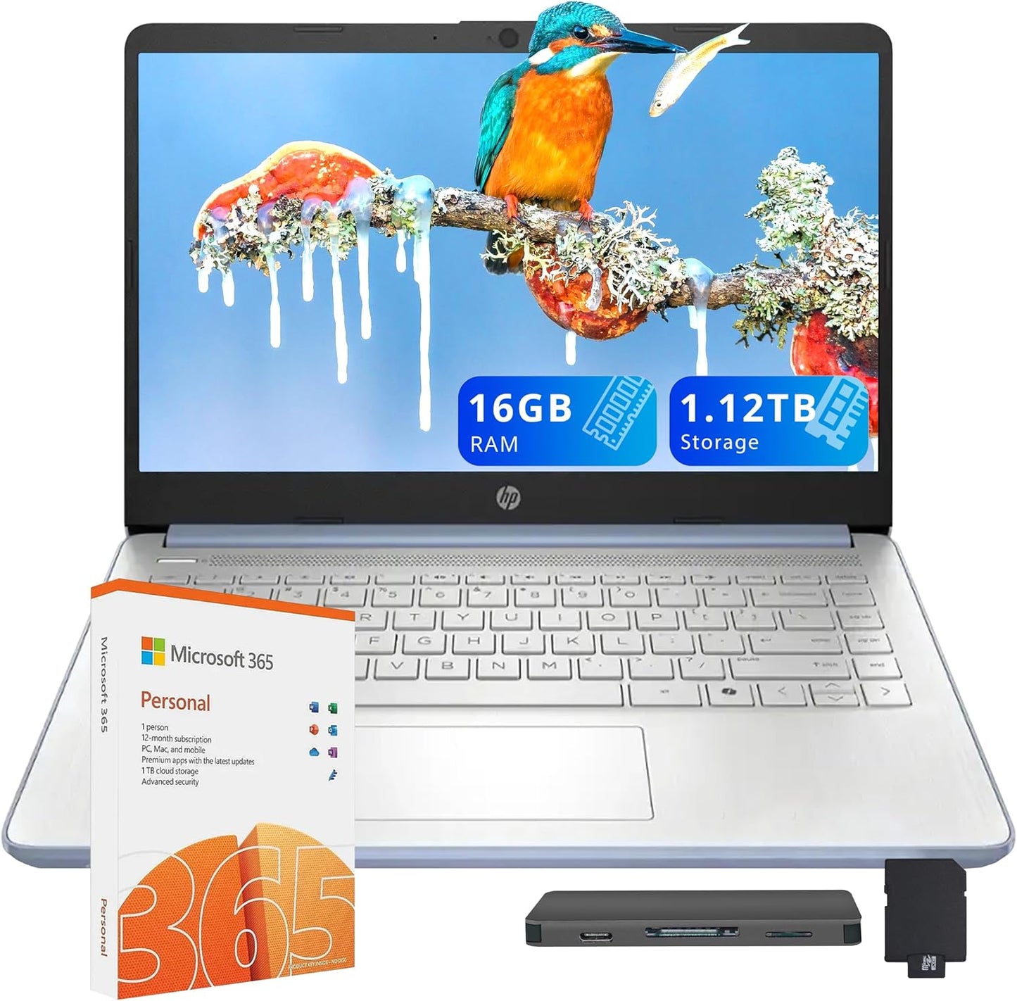 HP Stream 14 HD Laptop with Intel Processor and 16GB RAM