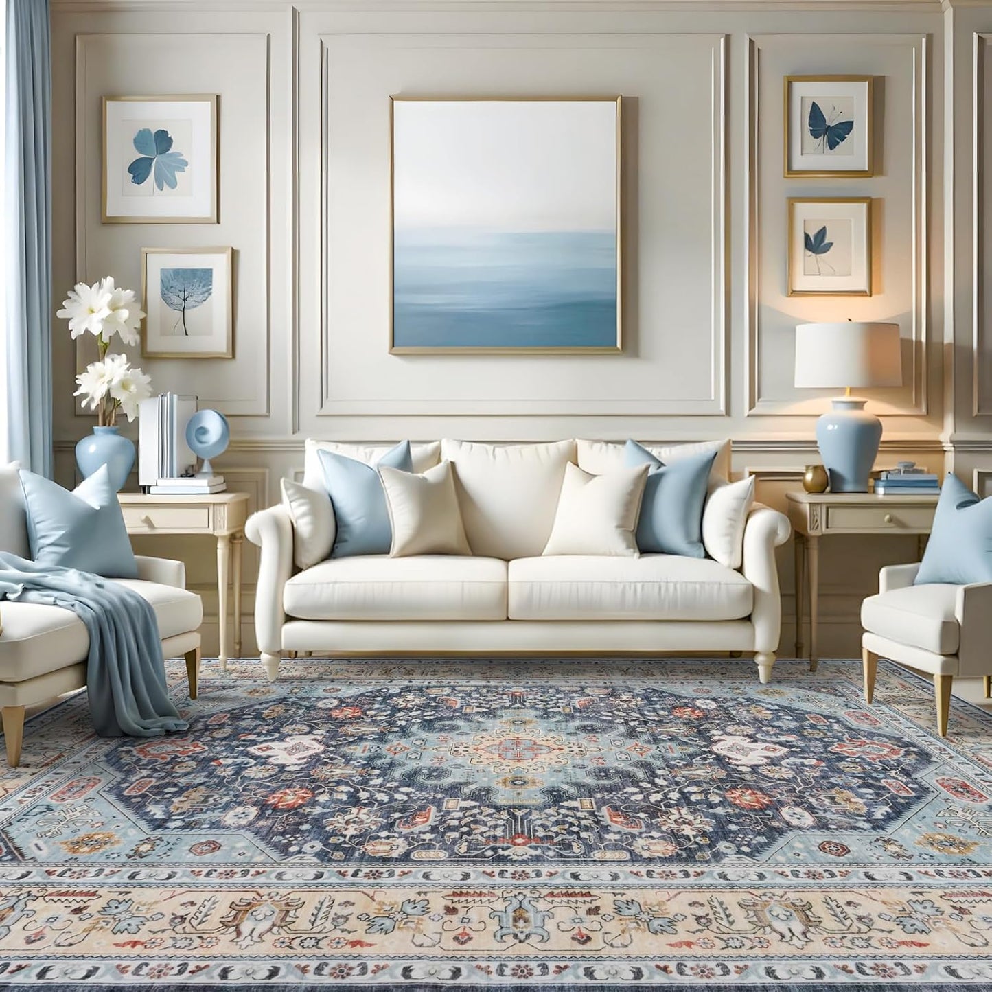 10x14 Area Rugs Living Room: Extra Large Washable Soft Rug