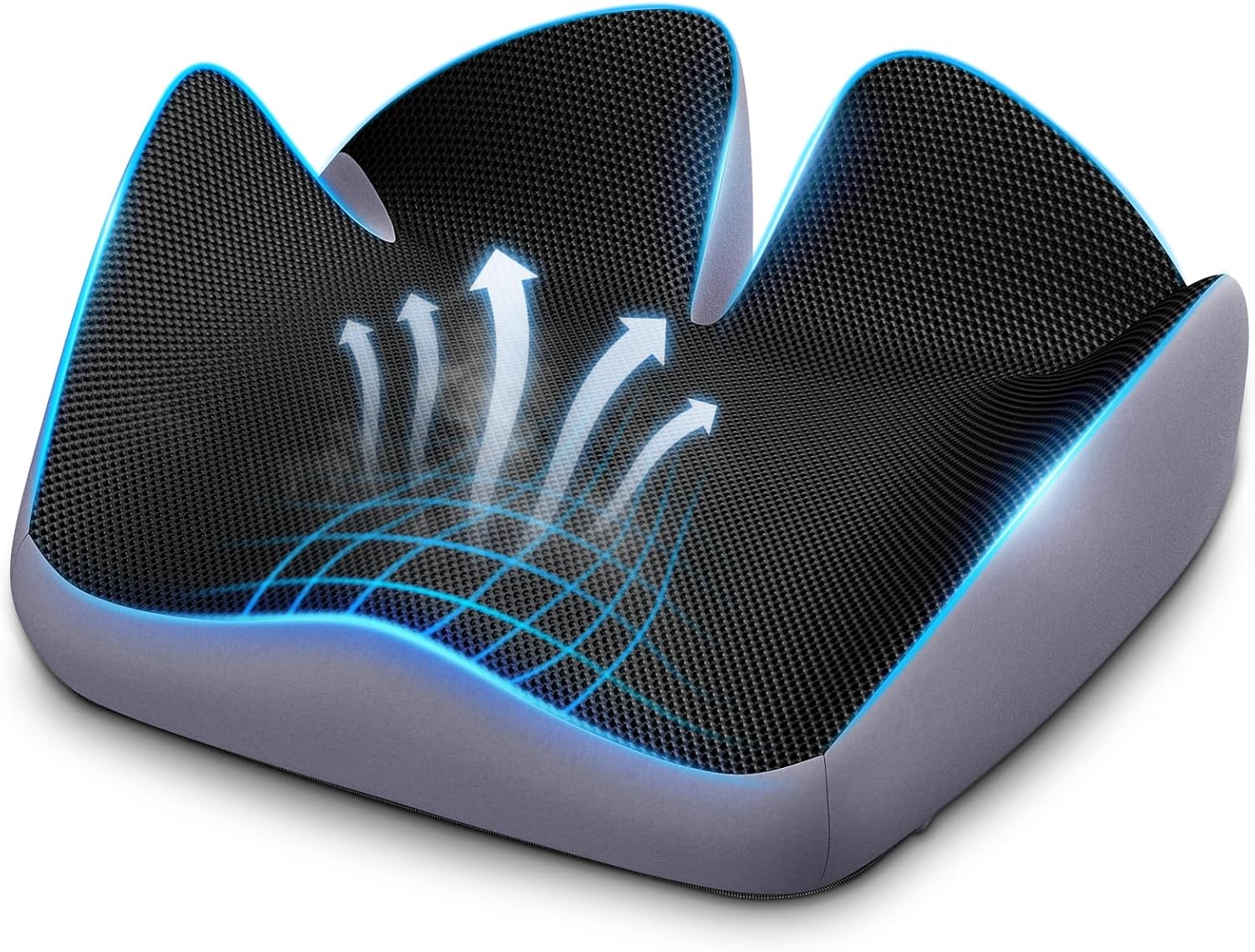 Memory Foam Sciatica Relief Cushion - X-Large Support for Long Sitting