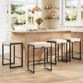 Counter Height Bar Stools Set of 4 - Mid-Century Modern Comfort