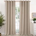 Extra Long Linen Curtains 108 Inch Length for Cozy Living Room