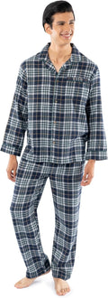 Men's Flannel Pajama Sleep Set - Relaxed Fit Comfort