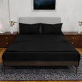 Queen Sheet Set 4 Piece - Deep Pocket Cooling Sheet Set (Black)