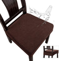 Waterproof Stretch Jacquard Dining Chair Seat Covers Set of 8