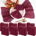 Cloth Napkins Burgundy 100 Pack 17 x 17 in - Wrinkled Cheesecloth