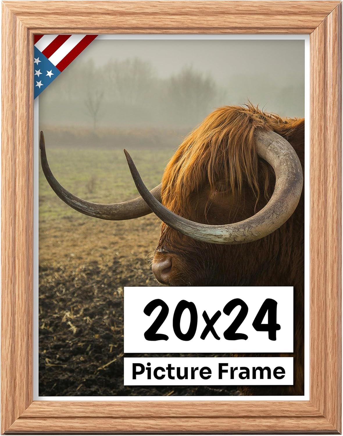 20x24 Picture Frame with UV-Blocking Plexiglass for Art