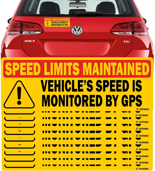10-Pack Reflective Warning Decal Sign for Vehicle Safety