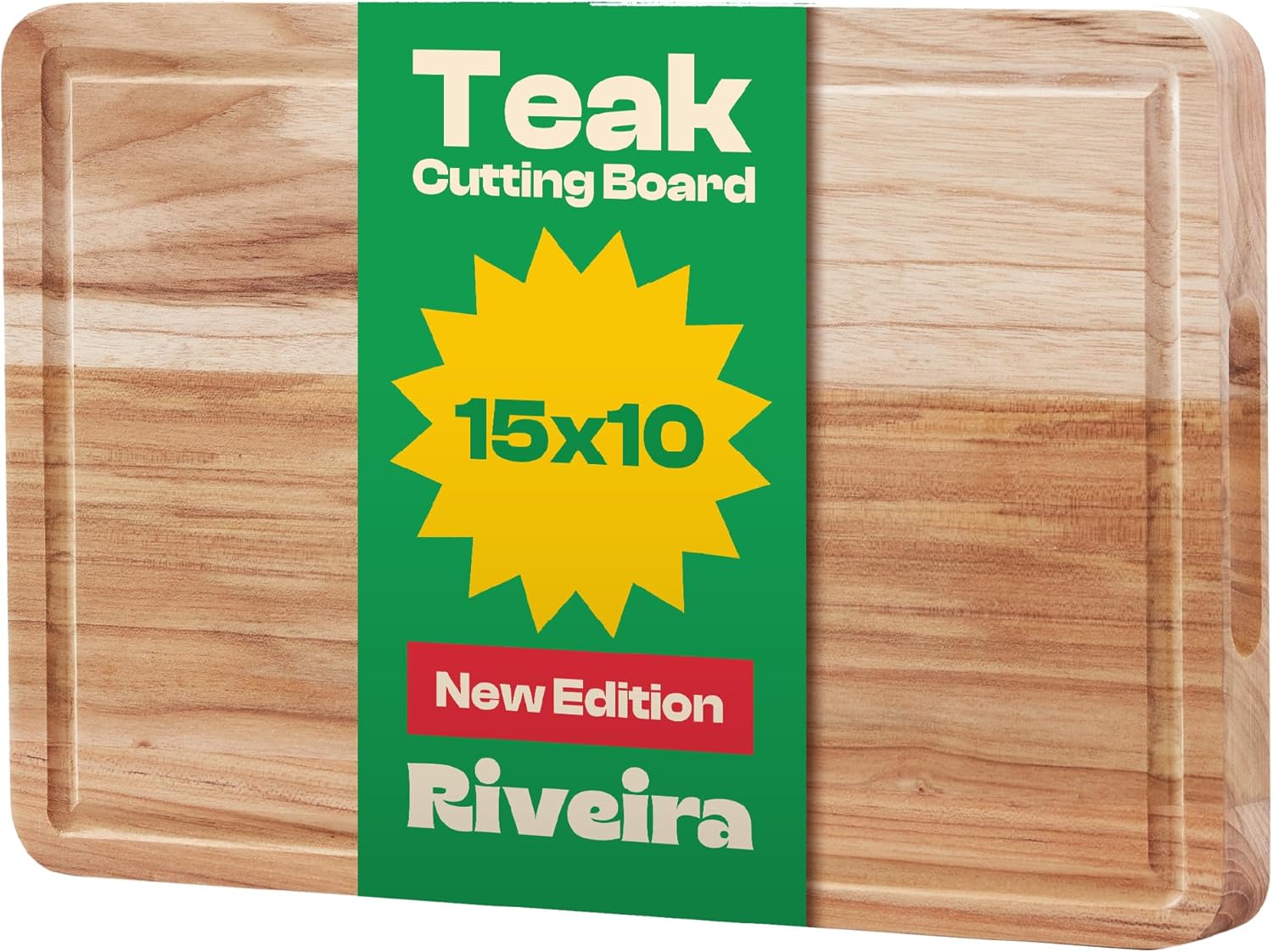 Riveira Teak Wood Cutting Board: Gourmet Kitchen Essential