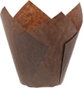 Royal Brown Tulip Style Baking Cups, Medium Case of 2000 - Even Baking