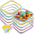 Sanwuta 10 Pcs Clear Hard Zipper Case M - Travel and Desk Organizer