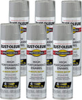 Gloss Light Machine Gray Spray Paint 6 Pack - Professional Enamel