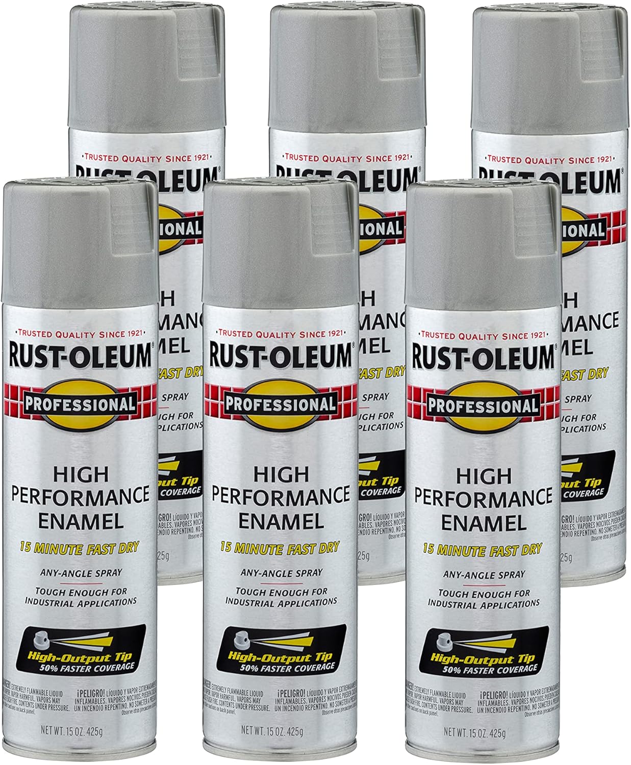 Rust-Oleum Professional High Performance Enamel Spray Paint 6 Pack