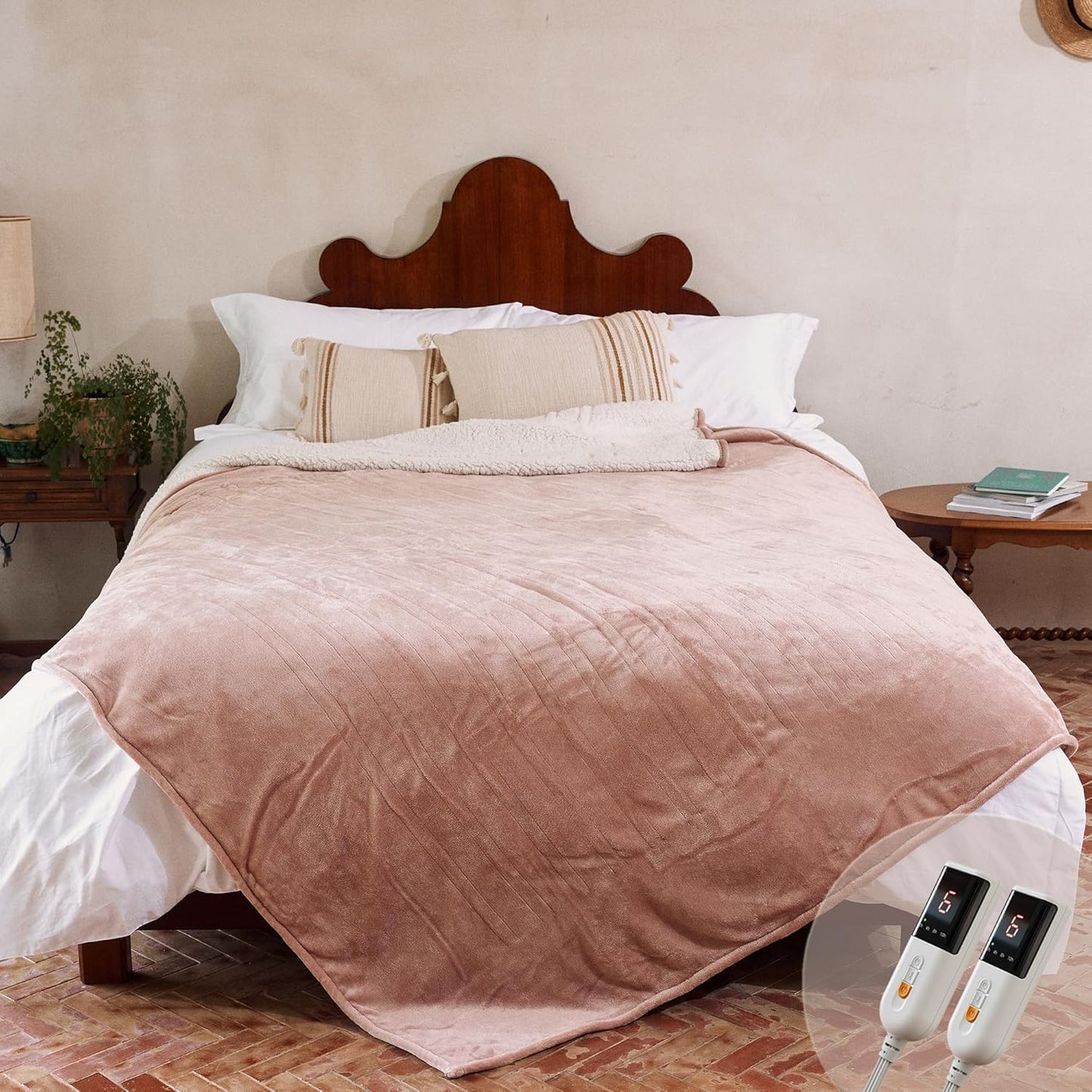 GOTCOZY Heated Blanket - Queen Size Electric Blanket for Comfort