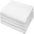 Euro Spa Luxury Waffle Weave Bath Towels Set of 4, White