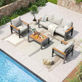 Aluminum Patio Furniture Set 5 Seats - Oversized Sectional